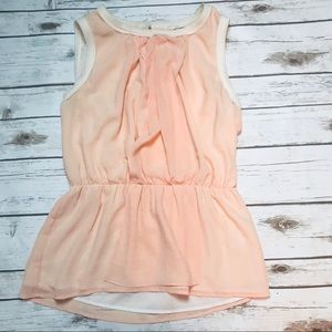 Under Skies Blush Pink Peplum Blouse